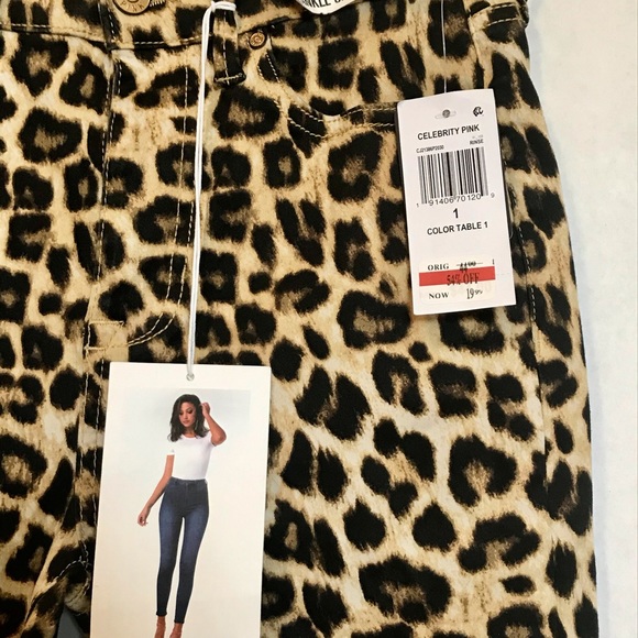 Leopard Print Skinny Jeans Size 1 - Picture 4 of 8
